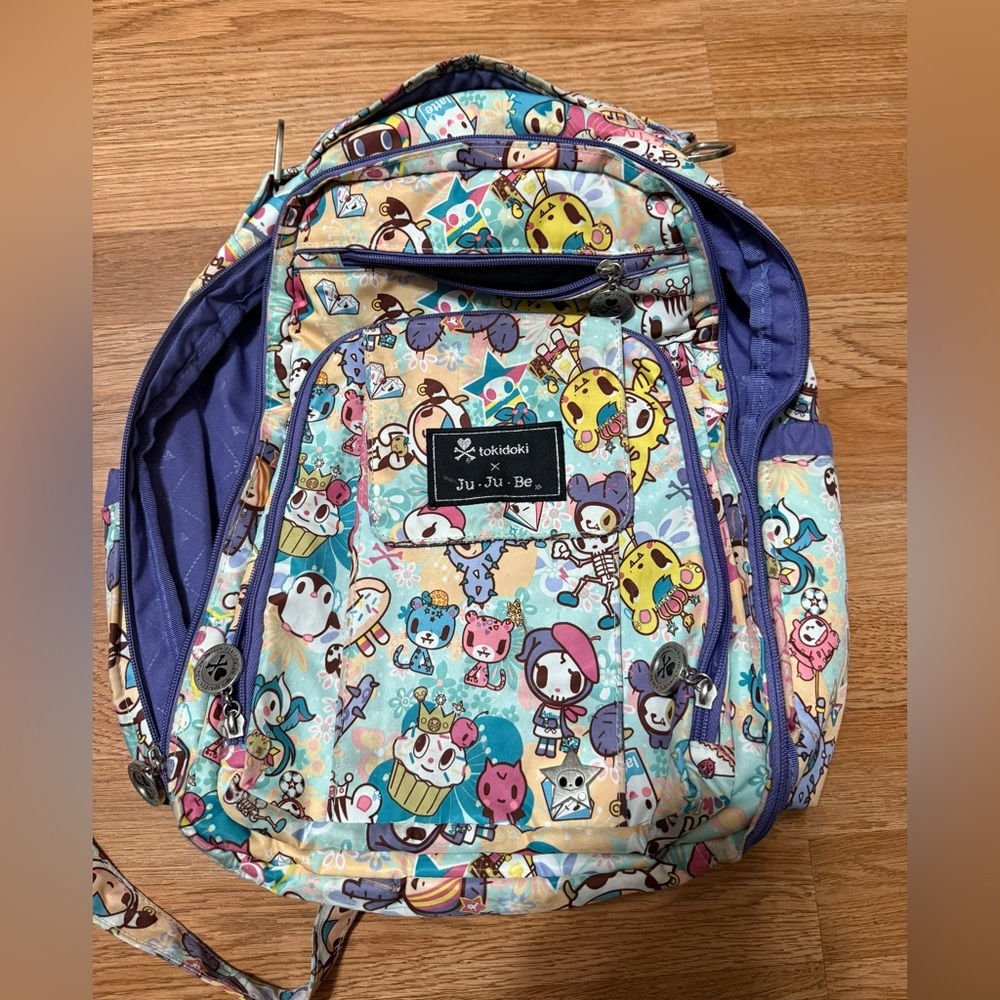 Tokidoki Ju-Ju-Be Perky Toki BFF print backpack